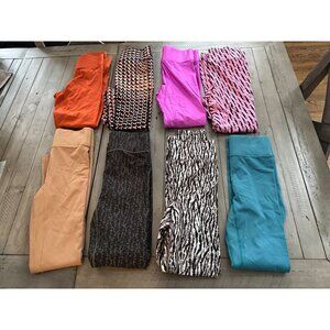 ALL ACCESS Bandier Size XS Lot Bundle of 8 Pairs Printed Workout Leggings